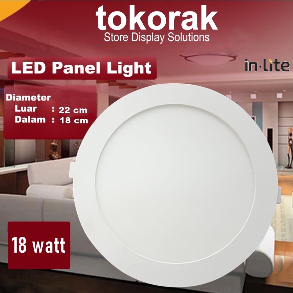 LED PANEL INBOW IN-LITE BULAT 18 WATT PUTIH DOWNLIGHT INLITE INPS628R