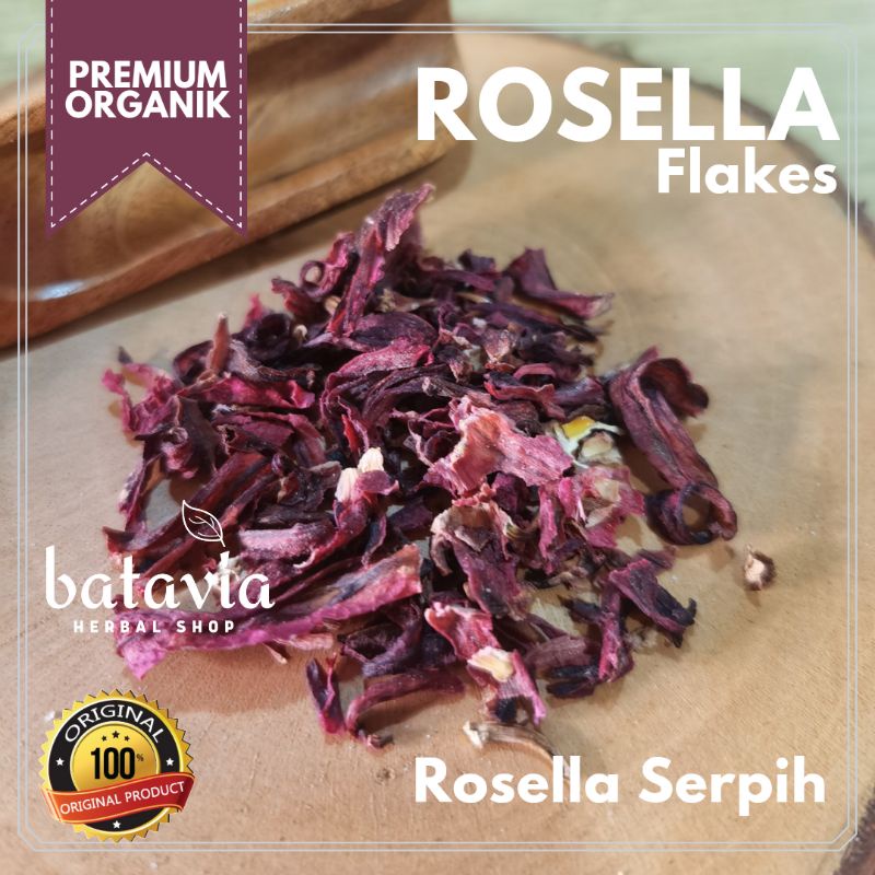 

Teh Bunga Rosella Kering Serpih Murni Premium Hibiscua Tea Flakes Teh Rosella