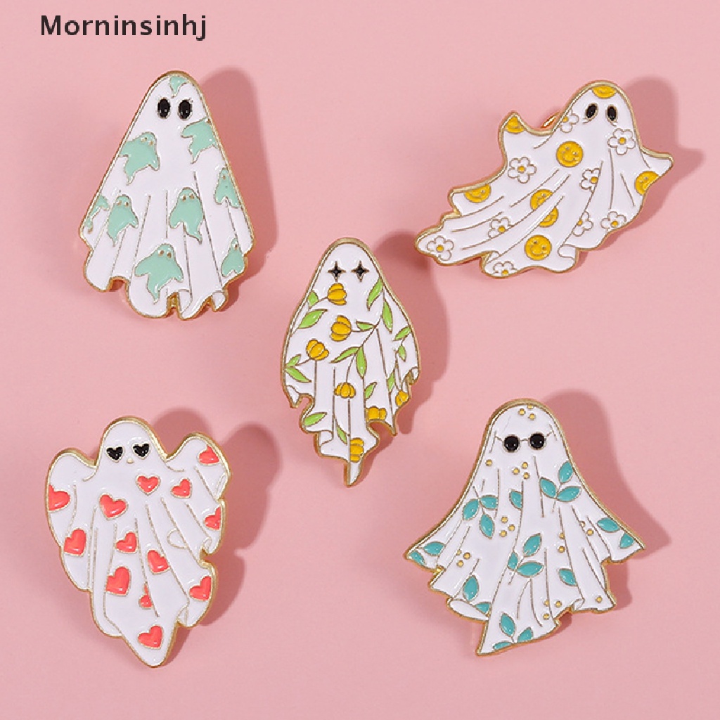 Mornin Enamel Pin Halloween Hantu Seram Bros Kerah Lencana Ransel Pakaian Pin Kartun Lucu Perhiasan Hadiah Untuk Anak-Anak Teman id