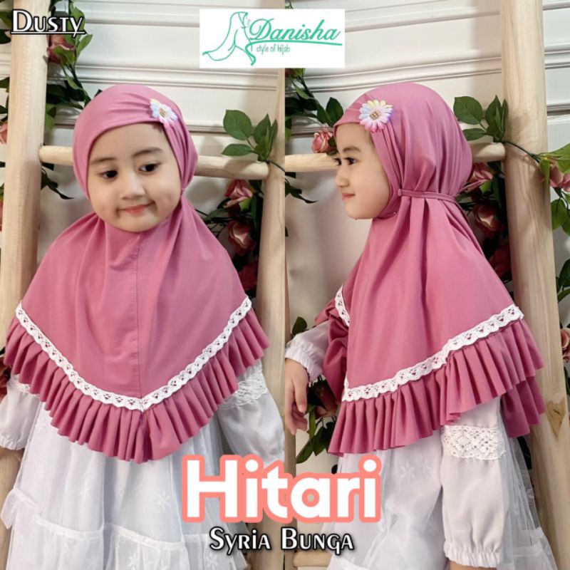 Jilbab Hitari Syria Bunga Kids Ori Danisha Hijab