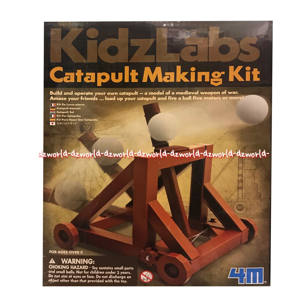 Kidzlabs Catapult Making Kit mainan anak kidz Labs membuat katapel dengan dua bola proyektil