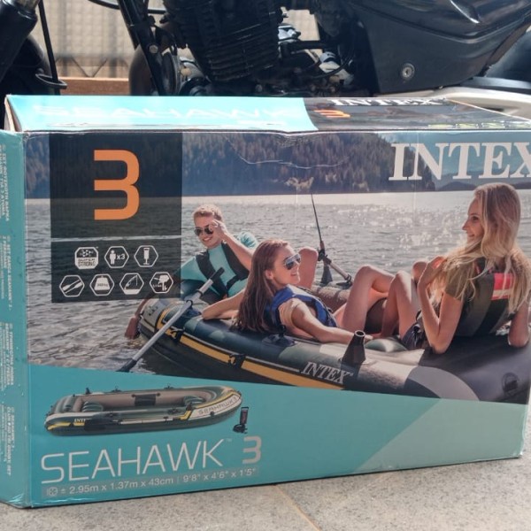 PROMO TERMURAH Perahu Karet Intex Seahawk 3 set KAPAL KARET 68380 ORI