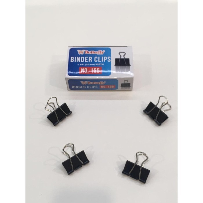 Jual Butterfly BC No. 155 / Binder Clips 32mm (12 PCS) | Shopee Indonesia