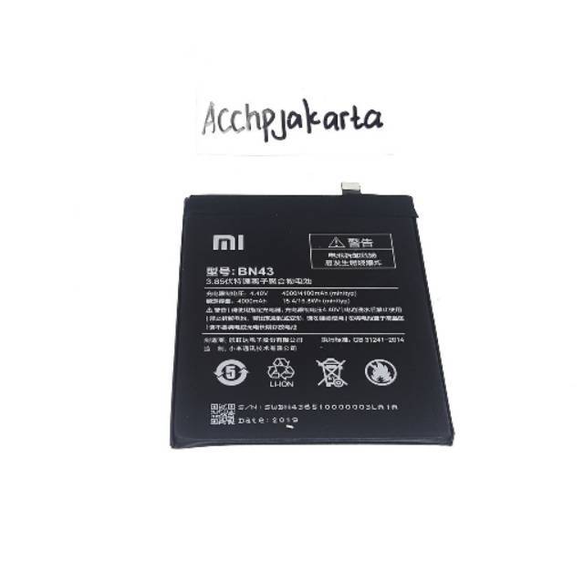 Baterai XiaoMi Redmi Note 4x Snapdragon BN 43 Original Battery Batrai Batre BM43 Xiao Mi Ori