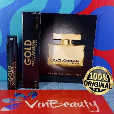 Vial Parfum OriginaL Dolce &amp; Gabbana The One Gold EDP Intense 0.8 ml For Women Murah