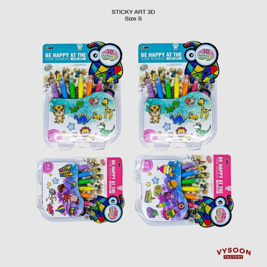 Mainan Edukasi Import Mewarnai Gambar 3D Instant Sticky Art ( Box )