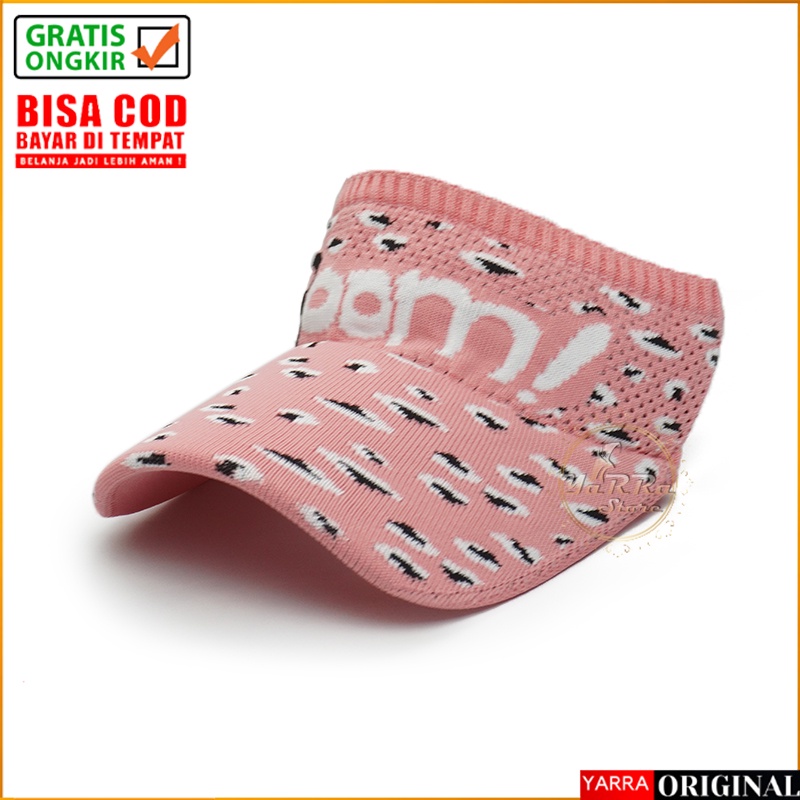 TOPI ANAK PEREMPUAN MOTIF HELLO KITTY VISOR RAJUT SENAM ZUMBA CAP KIDS LAKI LAKI IMPORT KOREA ZG-Zi7 DARKPINK
