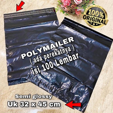 Plastik Polymailer Bungkus Paket UKURAN 32 X 45 CM ISI 100 LBR