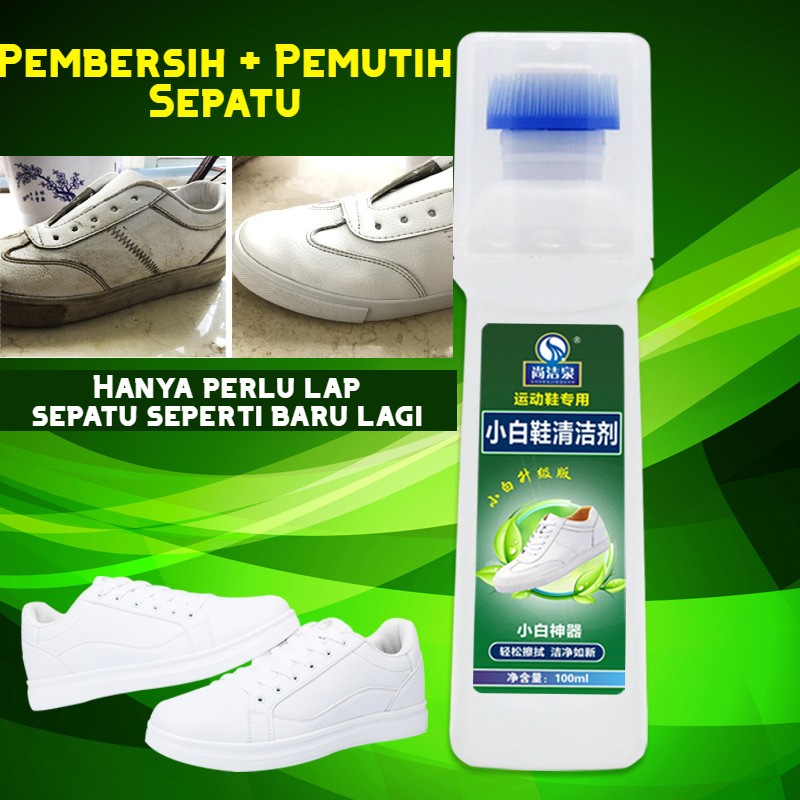 Pembersih Dan Pemutih Sepatu 2 in 1 Putih Penghilang Noda Sepatu Olahraga