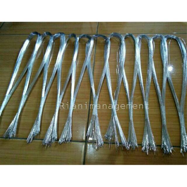 KAWAT BUNGA METALIK 1 IKAT ISI 40 BIJI / Kawat stoking / kawat akrilik / kawat bonsai murah
