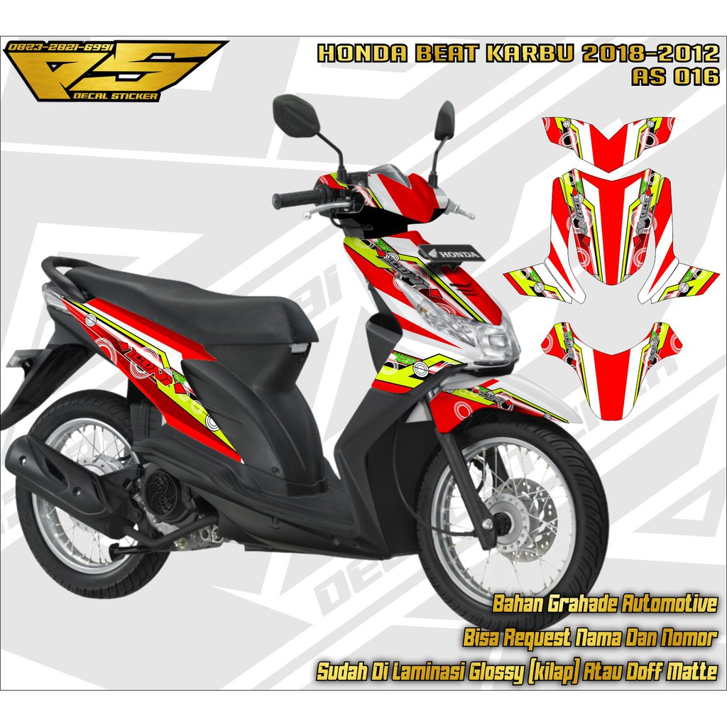 016 DECAL STIKER FULL BODY CUSTOM MOTOR BEAT KARBU