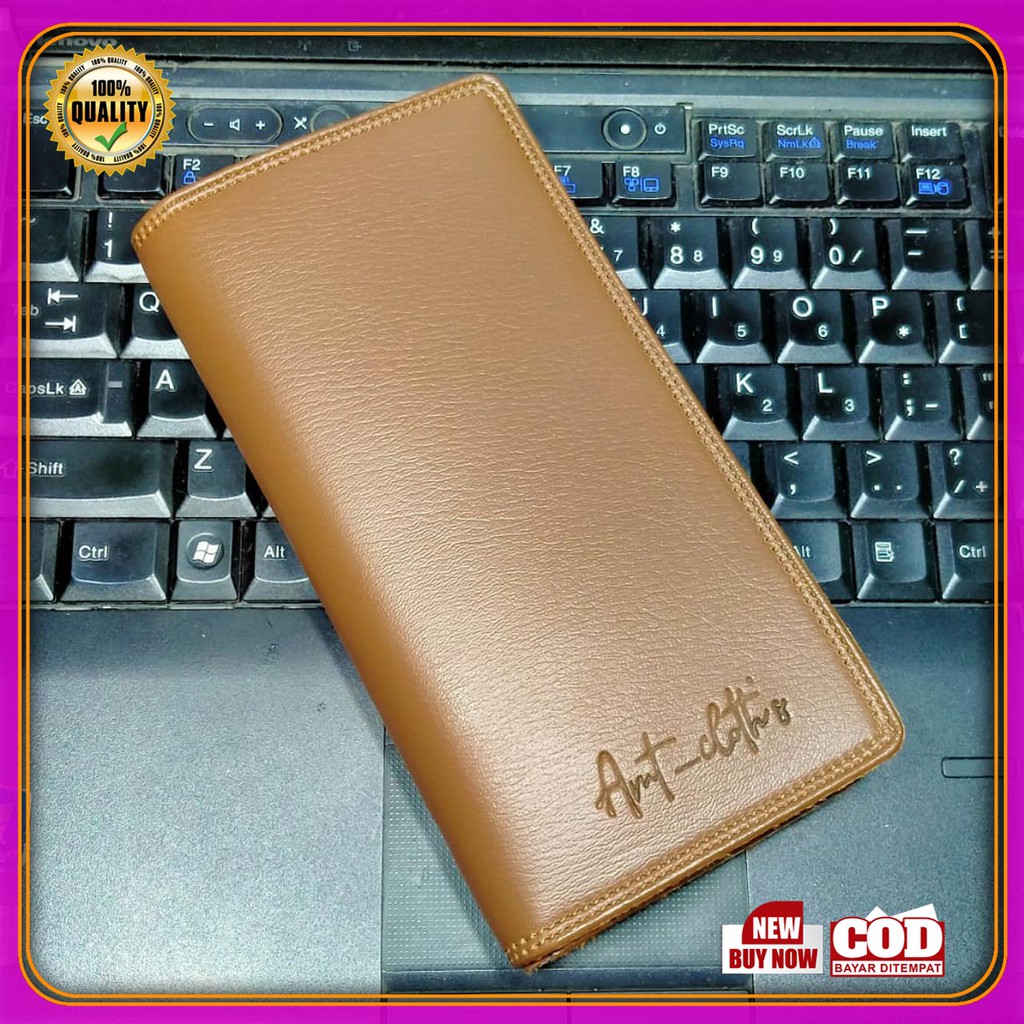 (Cod) dompet grosir pria panjang bahan PVC Premium bayar di tempat