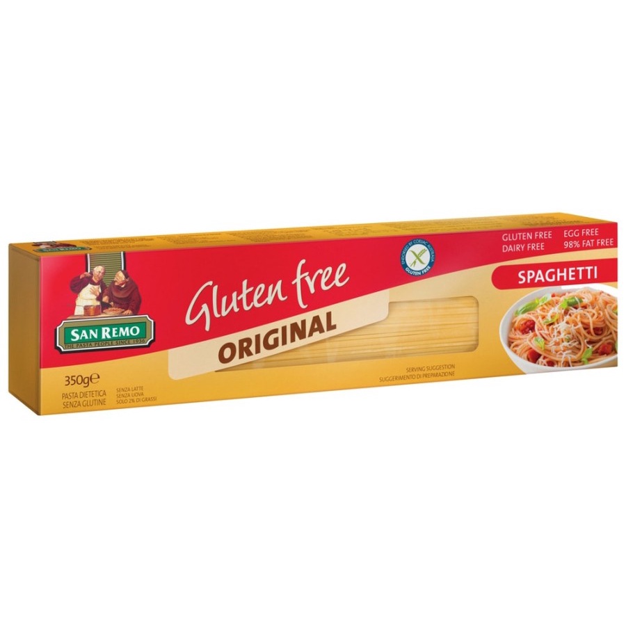 MIE PASTA SPAGHETTI GLUTEN FREE SAN REMO 350GR GANDUM BPOM RI