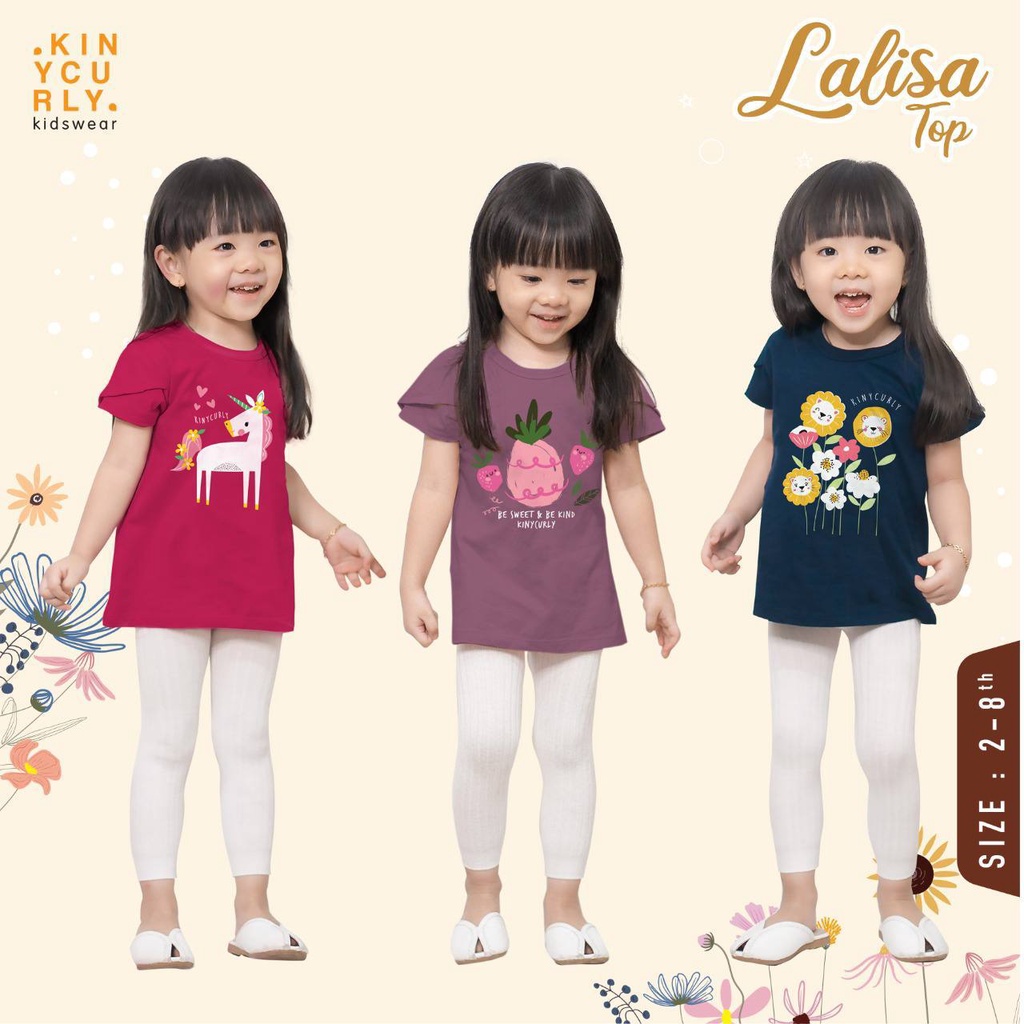 Kaos anak Lalisa top By Kinycurly