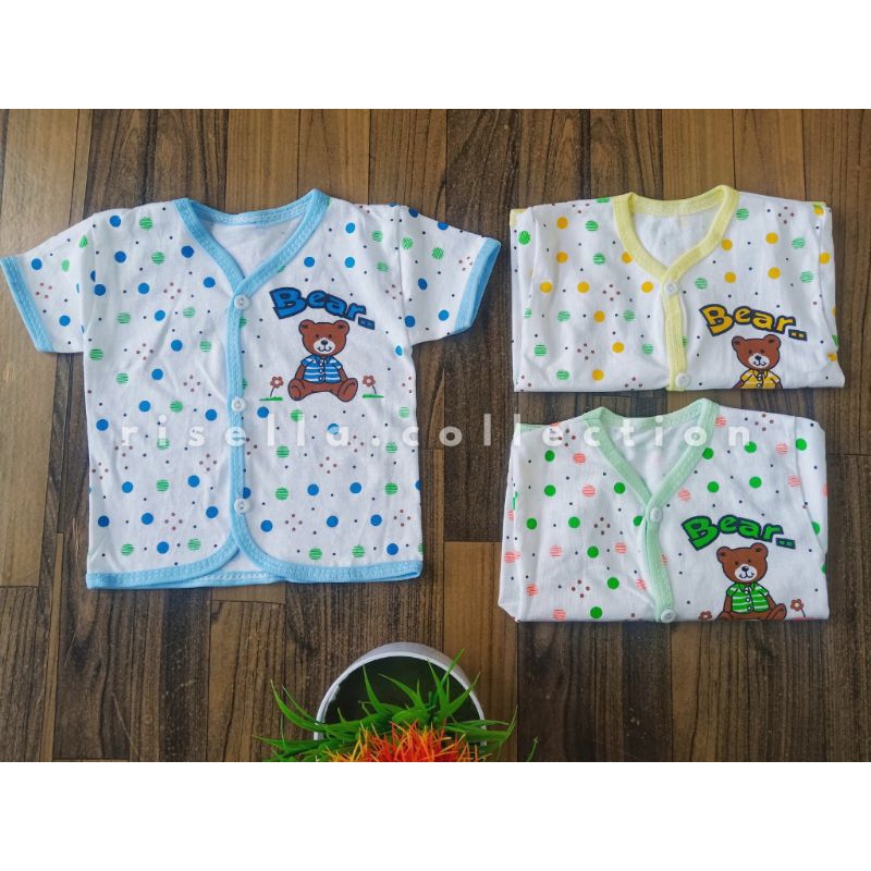 Atasan Bayi Newborn 3 PCS Baju Bayi Baru Lahir Kutung Pendek Panjang