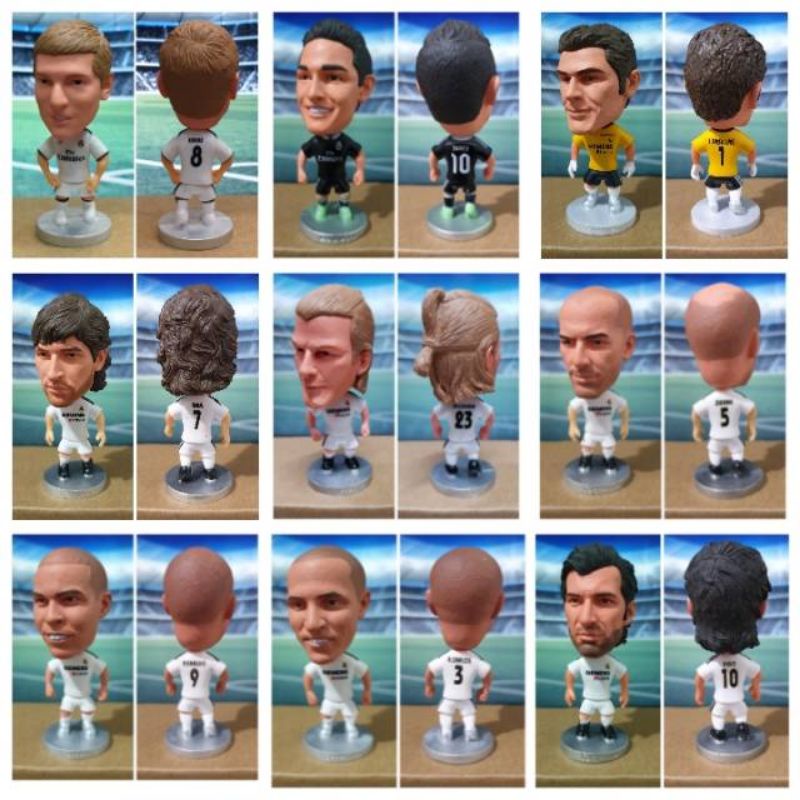 Minifigure Soccerwe Madrid / Miniatur Pemain Bola Madrid / Ronaldo Da Lima / Beckham / Raul / Figo / Zidane / Hazard / CR7 / Benzema