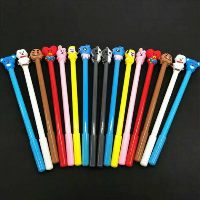 

BT21 PENA BT21 CUTE BLACK INK GEL PEN CARTOON