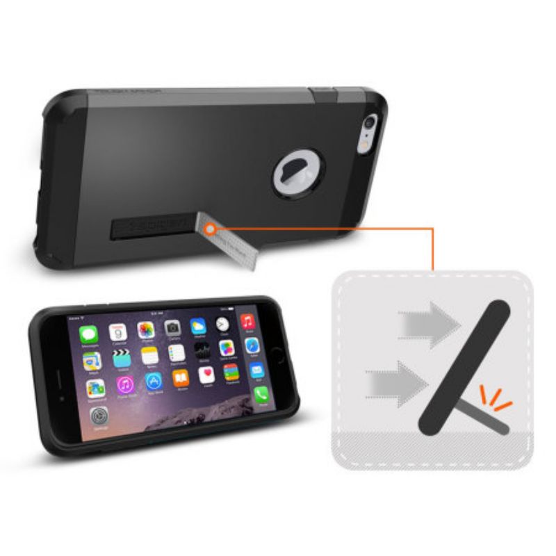 Spigen Tough Armor iPhone 6S Plus / 6 Plus Case - Smooth Black
