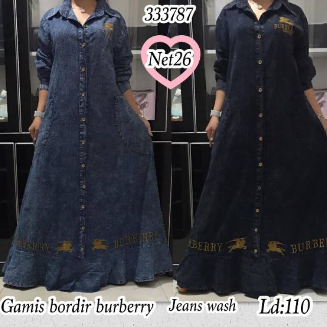 Gamis jeans burberry