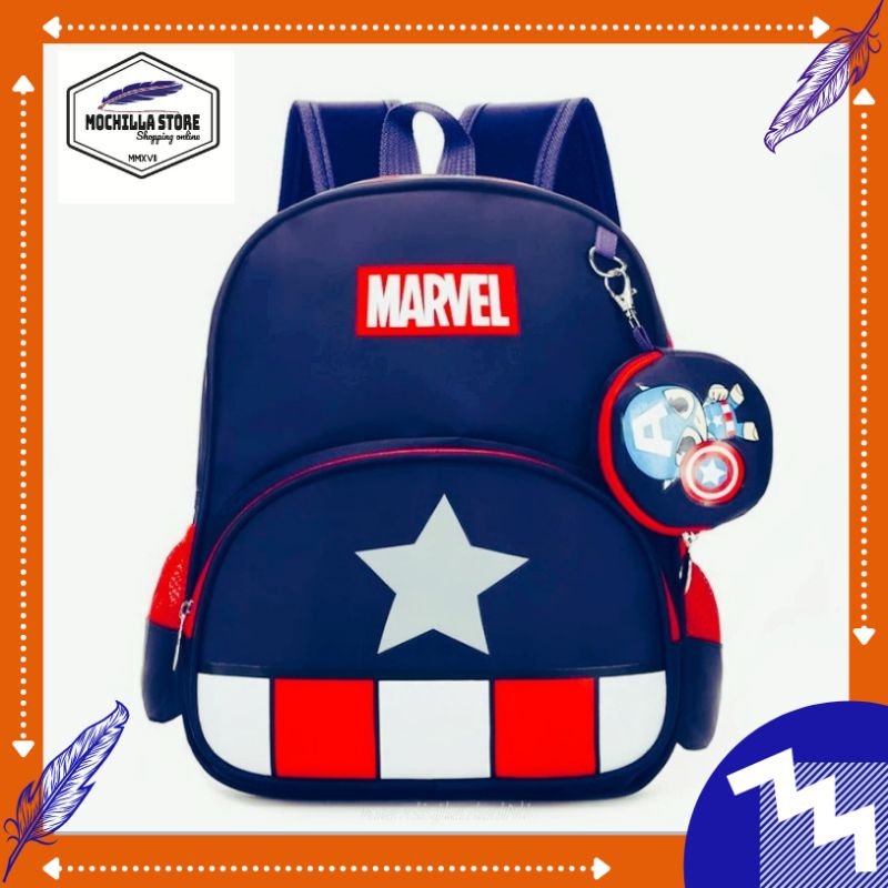 Mochillastore - Tas Ransel Anak Laki Laki Karakter Marvel Tas Sekolah Anak PG PAUD TK SD Backpack Anak CowokTas  Mini Backpack