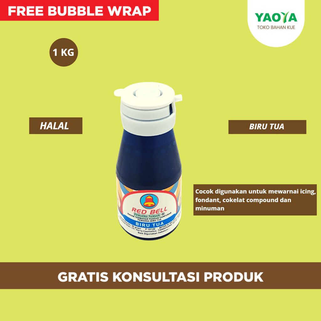 

RED BELL PEWARNA CAIR 30G BIRU TUA