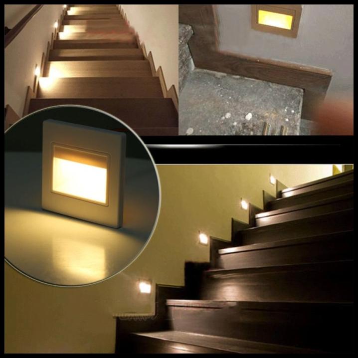 Lampu Tanam Tangga Led Persegi Minimalis Pir Sensor