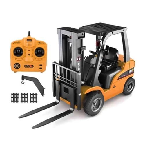 Huina 1577 Rc Forklift Truck Black And Brown Shopee Indonesia