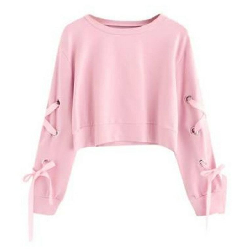 sweater crop tali wanita terbaru (C.MATA)