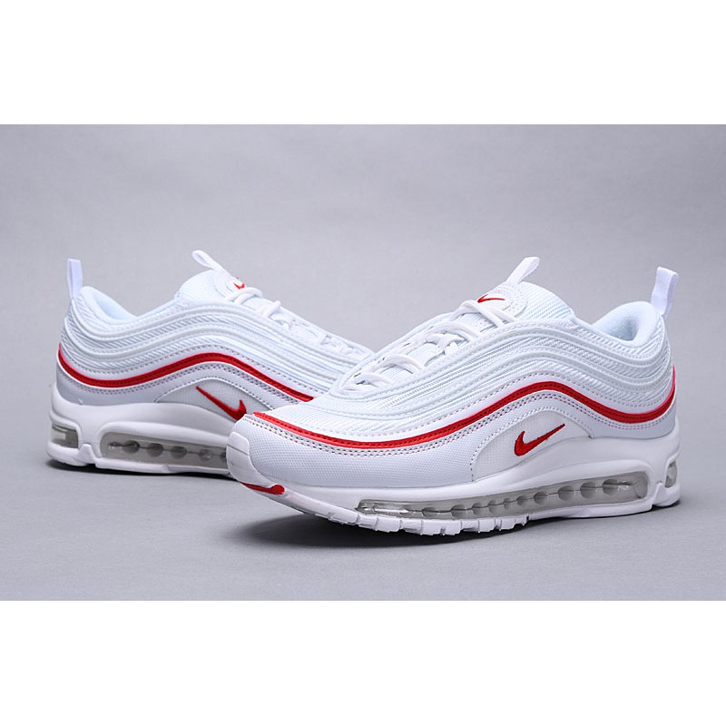 white and red nike air max 97
