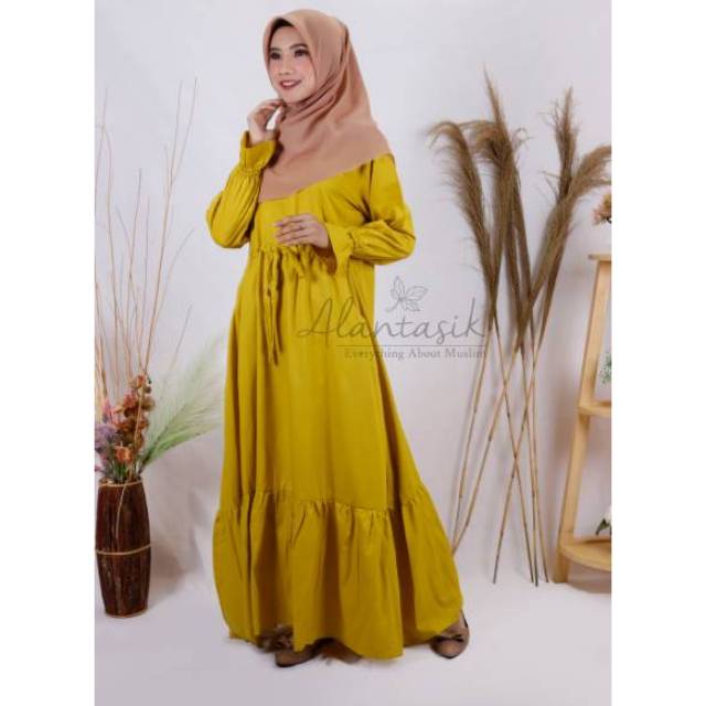 Alantasik - Original Gamis TOYOBO FODU Tebal Adem  SYARI JUMBO XL  R.12