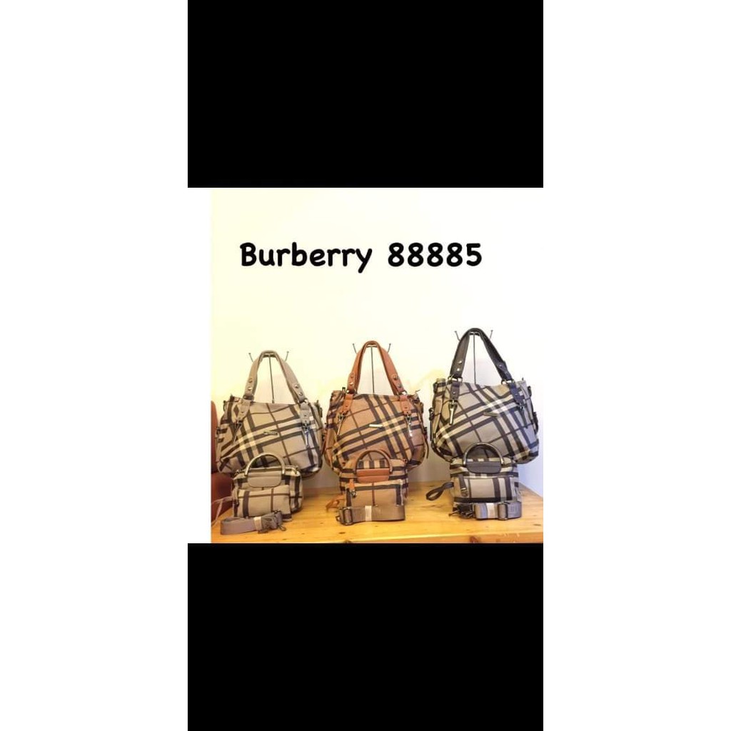 Tas Wanita Burberry 88885 plus 2 dompet ukuran 32x28 cm Hand Bag Shoulder Bag BISA BAYAR DITEMPAT.!!