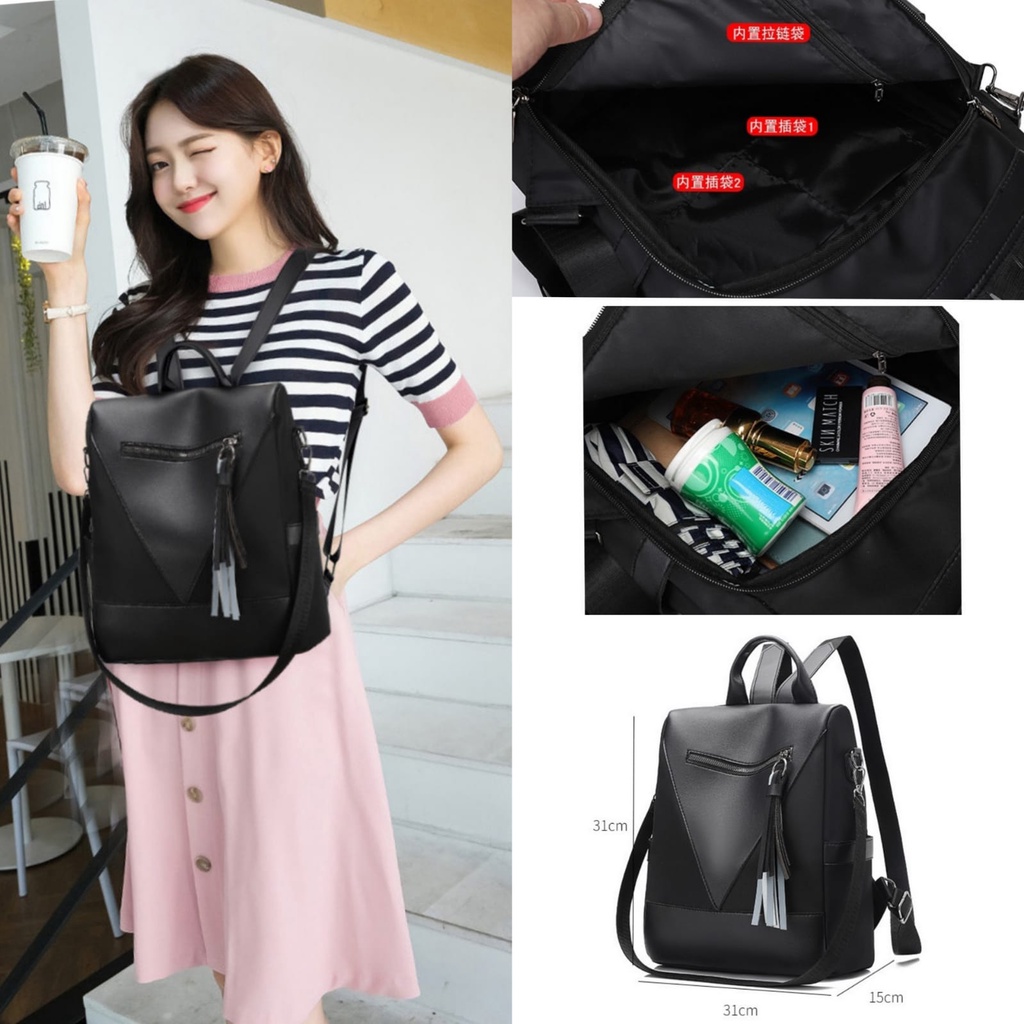 TAS RANSEL WANITA KULIT IMPORT BESAR DIRANA BACKPACK PUNGGUNG PREMIUM GENDONG SEKOLAH KULIAH KERJA KOREA CEWEK MURAH REMAJA KEKINIAN LUCU BATAM BRANDED