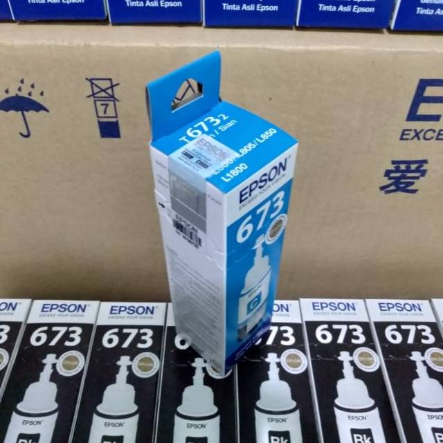 Tinta Epson 673 Full Set(6 warna) Original 70ml Series L800 L805 L850 L1800