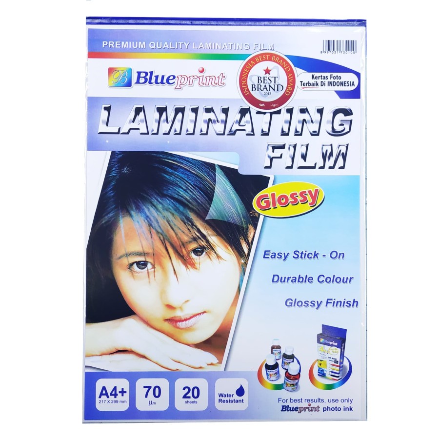 Blueprint Laminating Film  A4+ isi 20 lembar