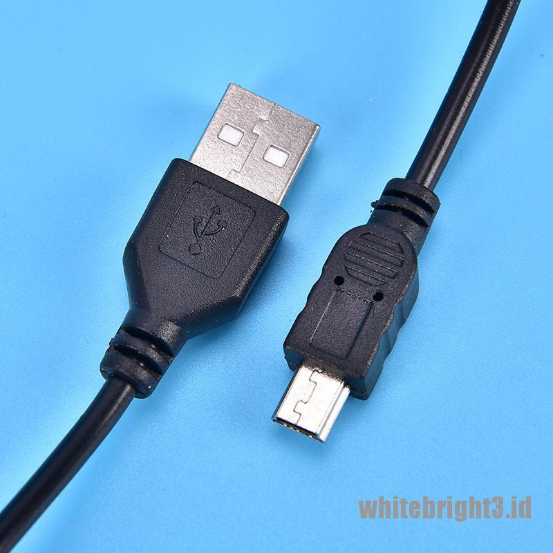 &lt; White3 &gt; Kabel Data / Charger MINI USB Tipe A Ke 5 Pin B Panjang 1m Untuk Smartphone