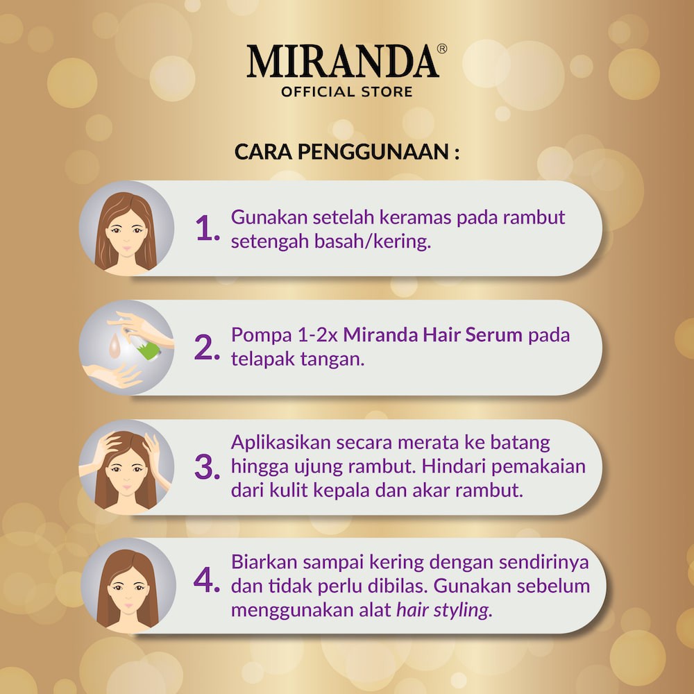 ❤ RATU ❤ Miranda Hair Serum + Argan Oil | Vitamin / Serum Rambut Miranda 100ml (✔️BPOM)