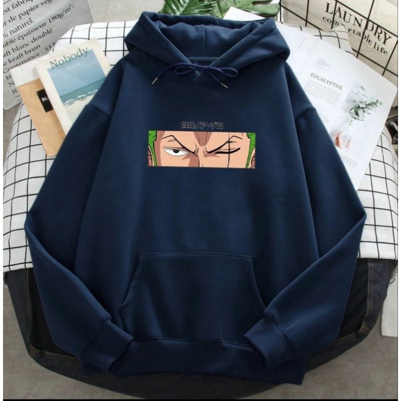 ANIME ZORO HOODIE PRIA - ATASAN KEKINIAN PREMIUM