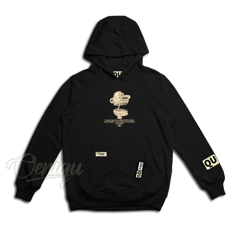 NAVS HOODIE PRIA SIZE JUMBO L-XL-XXL-XXXL-XXXXL-XXXXXL BAHAN TEBAL CHOMPER BLACK