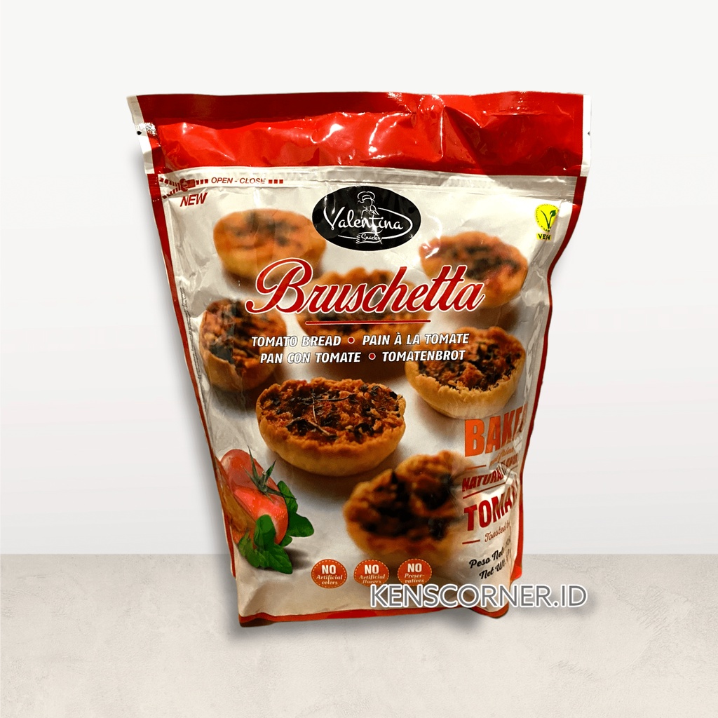 Valentina Bruschetta Toasted  Bread 4 Varian 150 Gram / Roti Bagelen Bulat Import