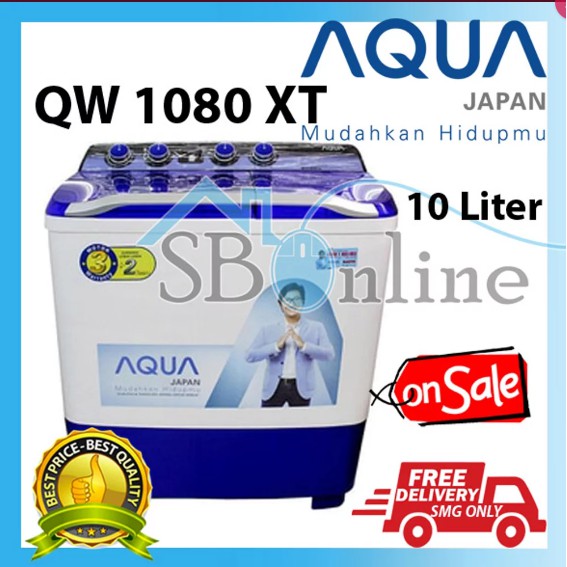 Aqua Mesin Cuci 2 Tabung QW 1080 XT 10 KG