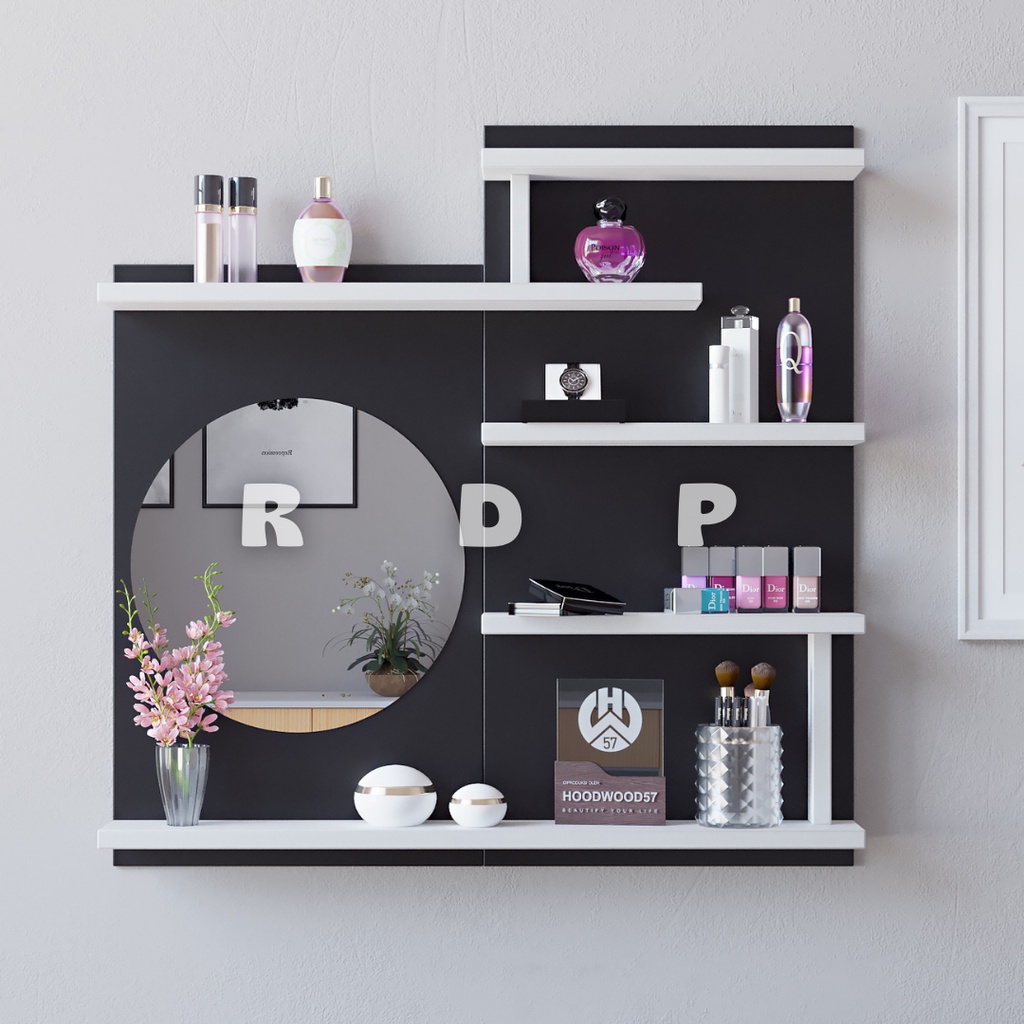 Rak Rias FREE CERMIN termurah RAK RIAS KOSMETIK GANTUNG KACA RIAS DINDING MINIMALIS RAK MAKE UP BESA