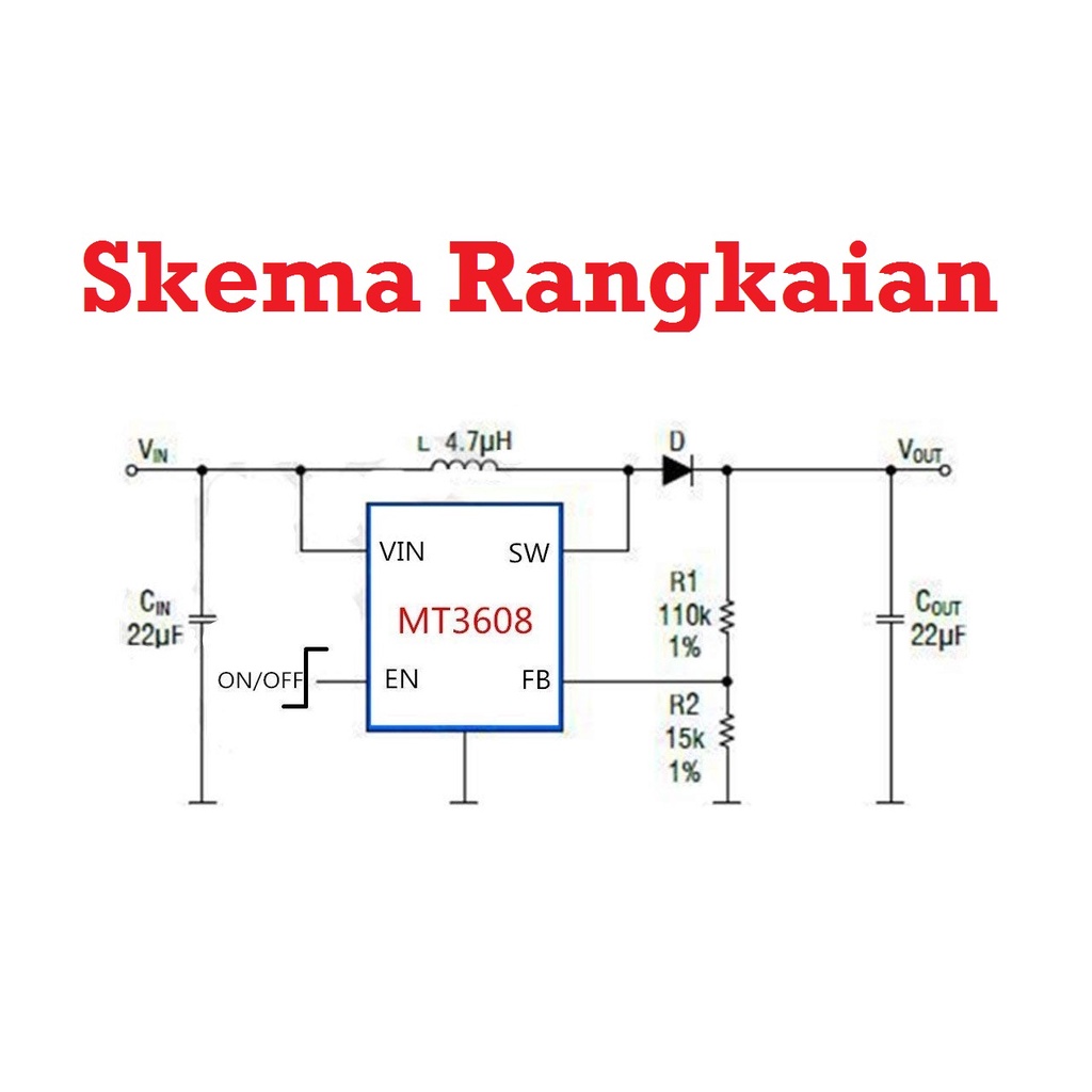 [HAEBOT] Module Step Up MT3608 DC Booster Power Penaik Tegangan Konverter 4-28V 2A Pengubah Voltase DC-DC