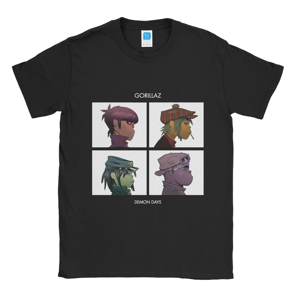 Baju Kaos Band Gorillaz Demon Days