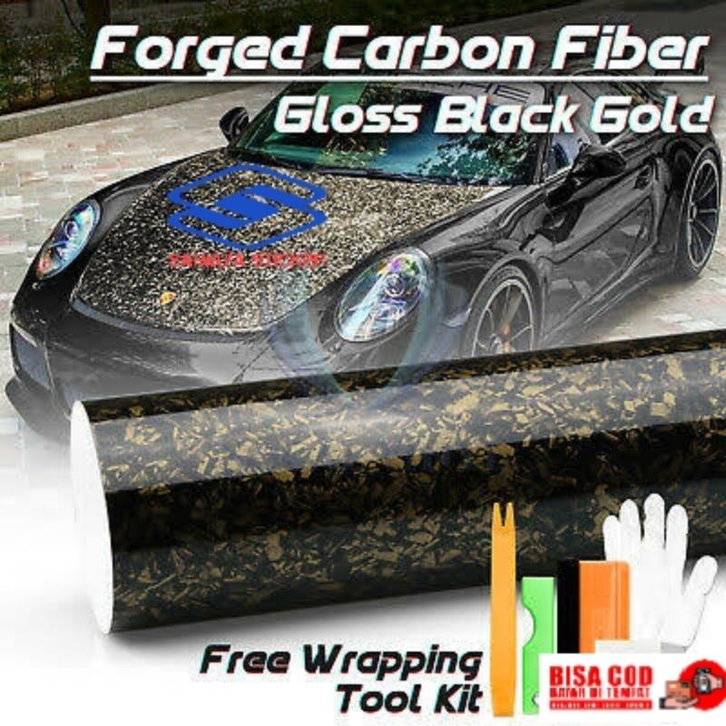 Stiker Skotlet Carbon Forged Gold Dan Silver Untuk Motor Dan Mobil