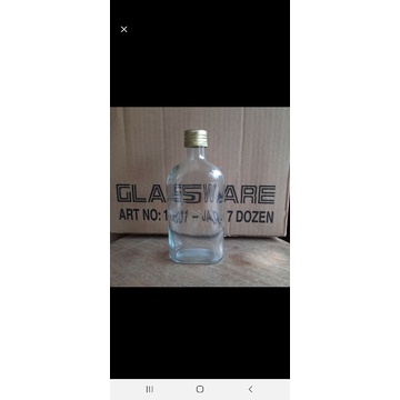 Botol kaca madu gepeng 250 ml 100% baru