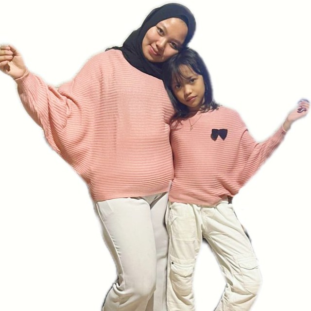 batwing knit kids | 5-7-8 thn | blouse anak | baju anak murah