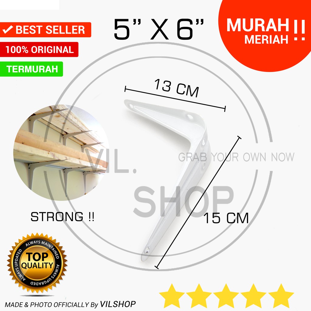 4 pcs Siku besi tahanan + Fisher dan baut 20 pcs + baut papan 20pcs