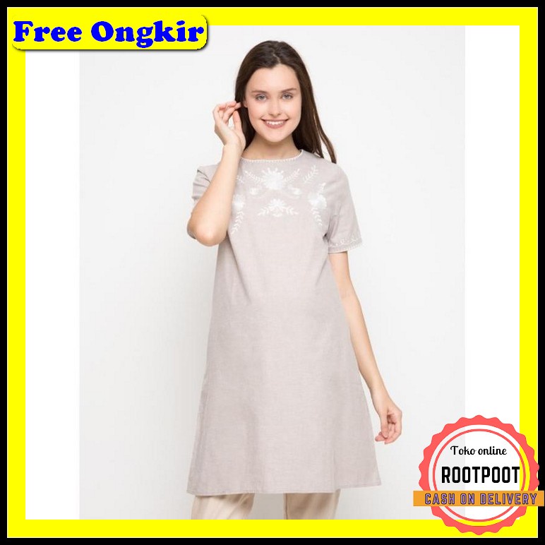 Dress Loose Kaos Selutut Kombinasi Katun Korea Style Lengan Pendek Imp Dress Hamil/Baju Hamil St. Y