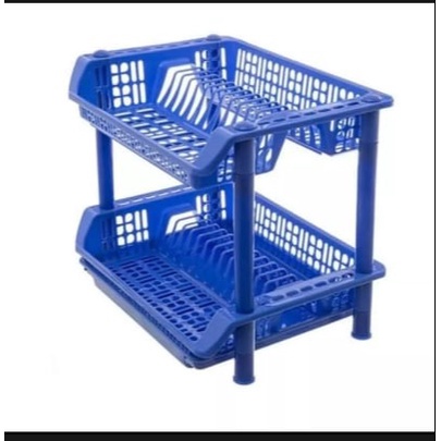 Rak Piring 2 Susun SIMPO Plastik / Rak Piring Plastik 2 Susun / Rak Piring plus nampan