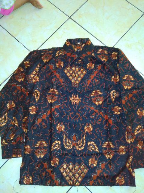 Diskon Bswart Batik Hrb026 Kenongo Hem Pendek Padi Pekalongan M L Xl Batik Pria Murah Modern Grosir